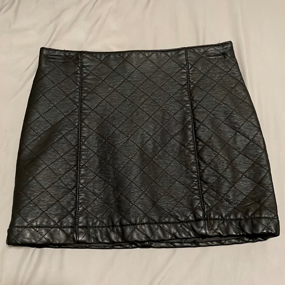 Forever 21 Black Leather Skirt